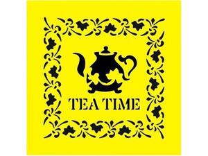 Στένσιλ πλαστικό "Tea time" 16x16εκ. (ST0065) - Ανακάλυψε Στένσιλ για εφαρμογή σε διάφορες επιφάνειες όπως ξύλο, καμβά, ύφασμα, χαρτόνι, γυαλί από το Oikonomou-shop.gr.